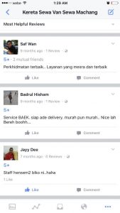 Kereta Sewa Kelantan Kota Bharu review Facebook