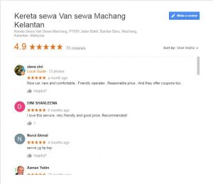 Kereta Sewa Kota Bharu review google